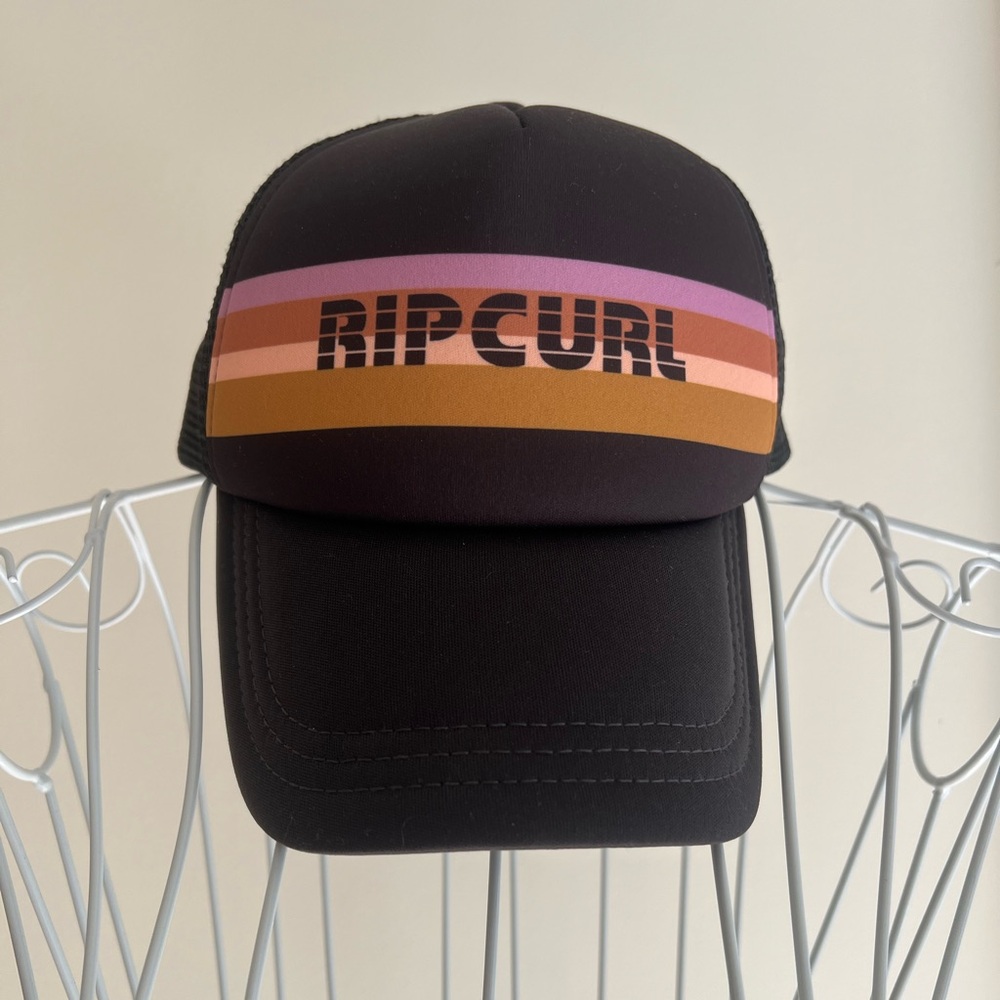 Rip Curl Retro Stripe Foam Mesh Trucker Hat Snapback